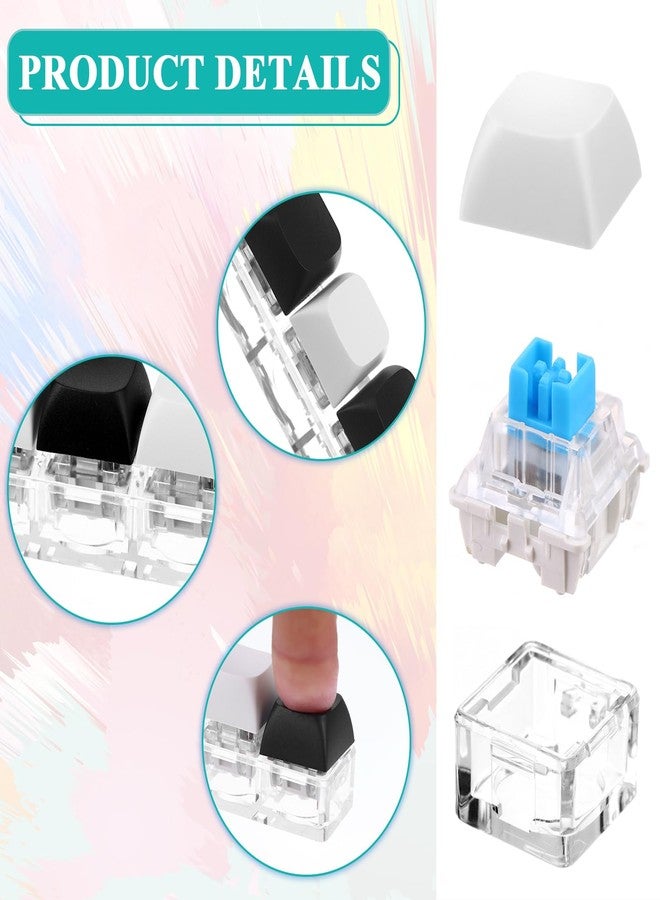 Oppaxf 3Pcs Keyboard Fidget Keychain Decompression Toys Fidget Clicker Keyboard, Keychain Fidget Button Fidget Keychain Stress Relief Gifts to Pass The Boring Time(Black and White Without led) - Image 3